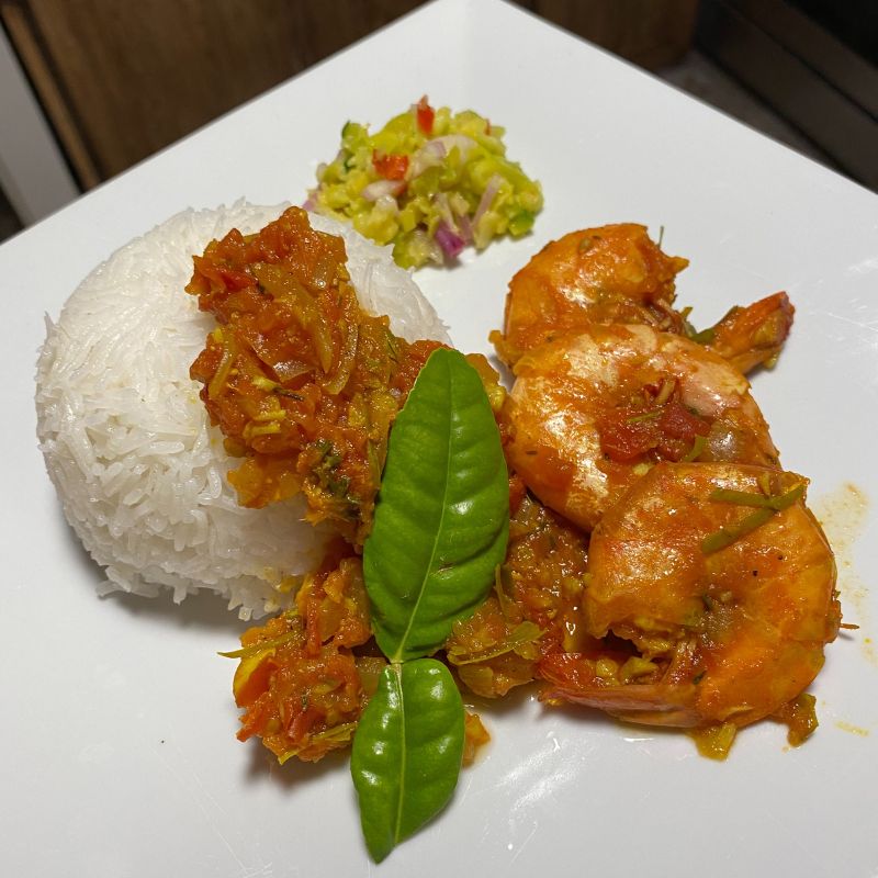 carry de crevette reunion recette