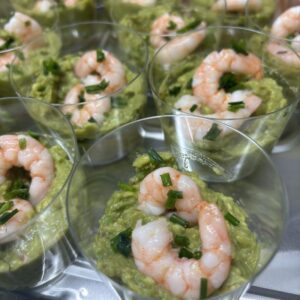 verrines avocats crevettes